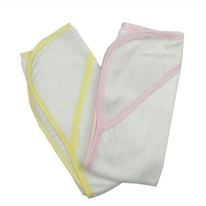Bambini Infant Hooded Bath Towel, Pink / Yellow, 2 Pack